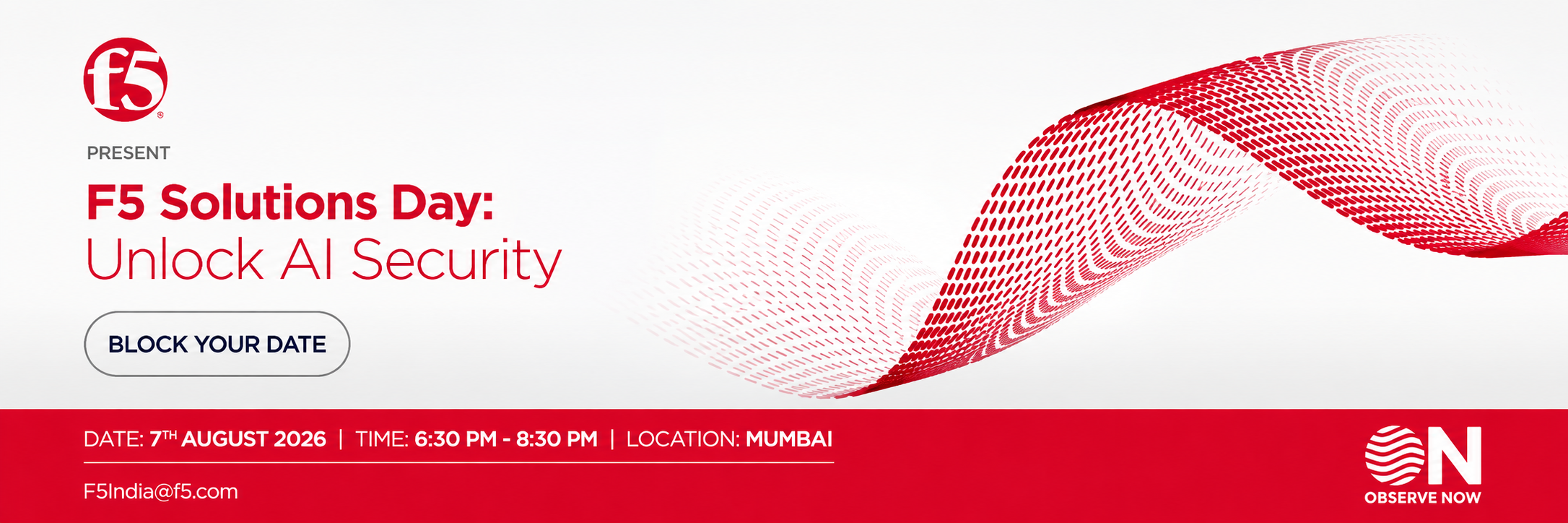 F5 Solutions Day: Unlock AI Security, 7 August 2026, Mumbai